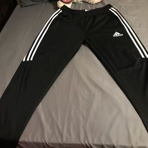 Black and white adida pants!